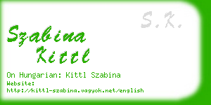 szabina kittl business card